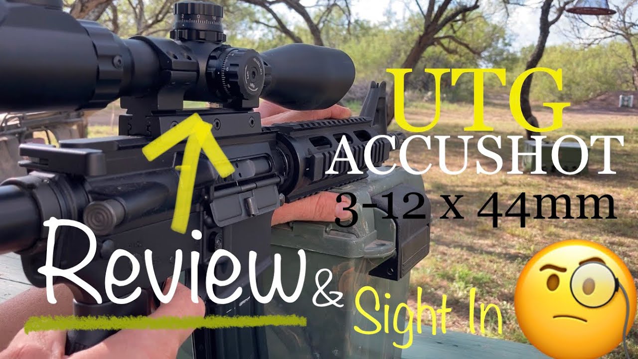 UTG Accushot 3-12x44mm SWAT Rifle Scope w/ EZ TAP & Illuminated Mil-Dot Reticle (Review & Sight In)