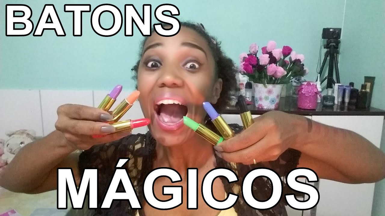 Batons M&aacute;gicos que mudam de cor com dura&ccedil;&atilde;o de 24 horas por R$ 3,00 | VEDA # 27