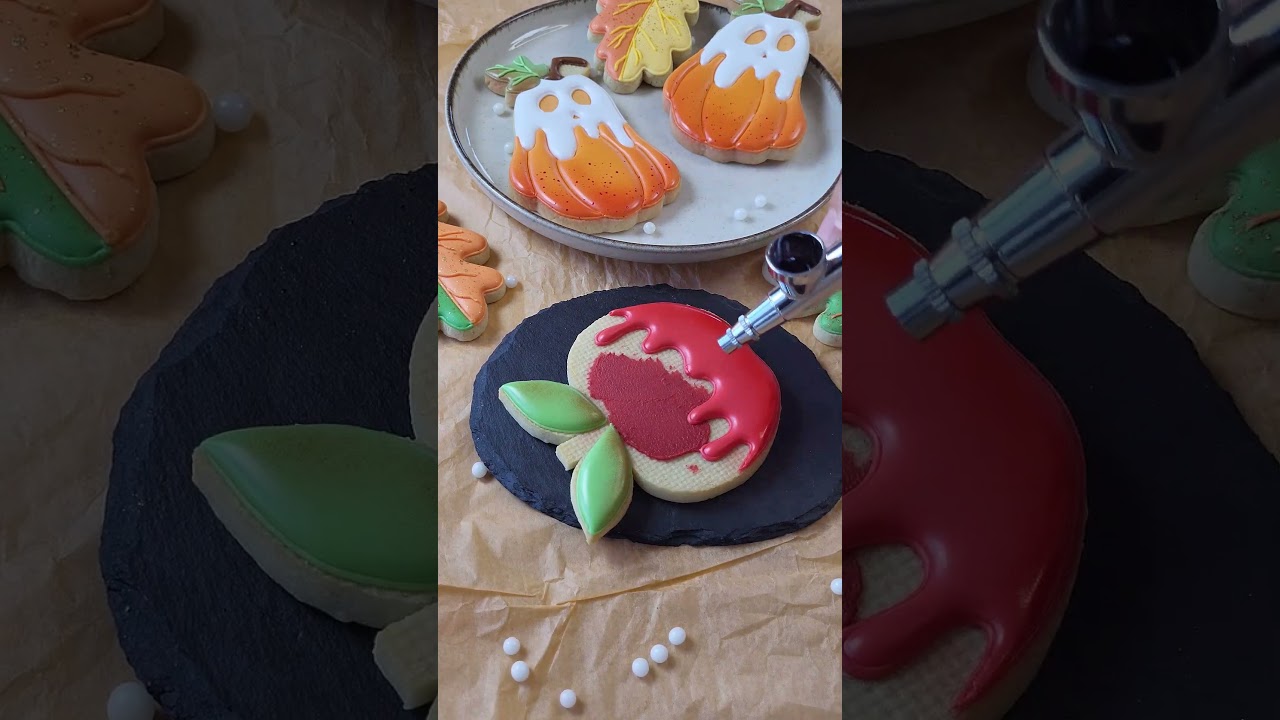 Poison Apple Halloween Cookie &ndash; Step by Step Royal Icing Decorating