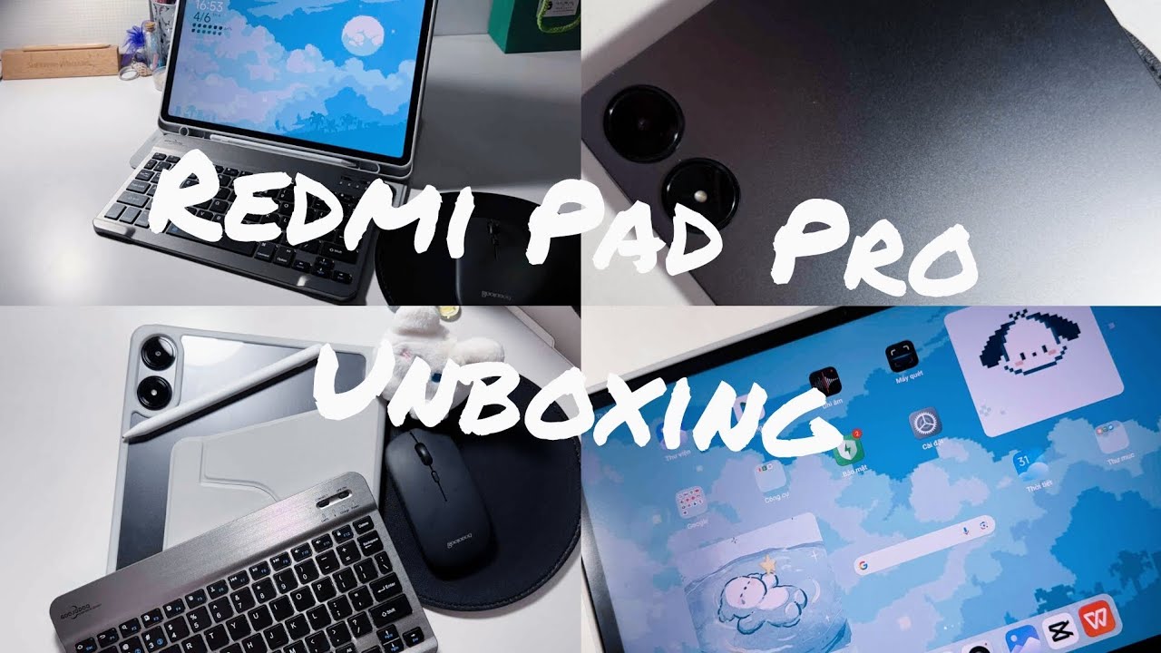 Redmi Pad Pro(128GB in gray) unboxing✨ ll Setup + Customize 💫 ll Accessories unboxing 🌟 ll Dryan
