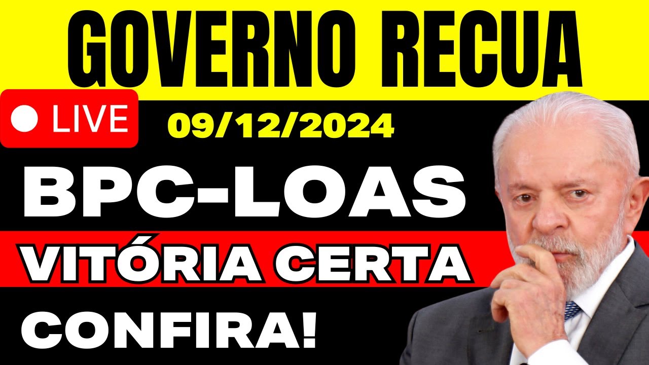 AO VIVO: VITÓRIA! GOVERNO RECUA NAS CRUELDADES DO BPC- LOAS