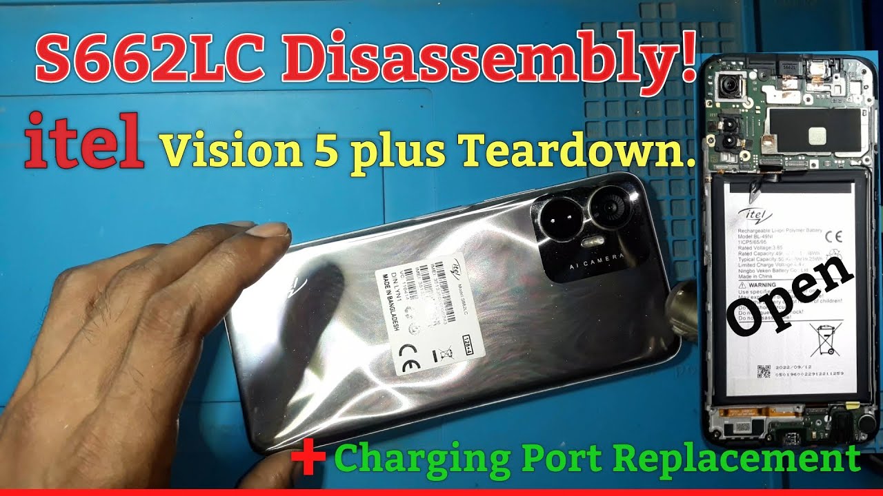 itel Vision 5 Plus S662LC Teardown + charging port replacement Disassembly  #itel #disassembly