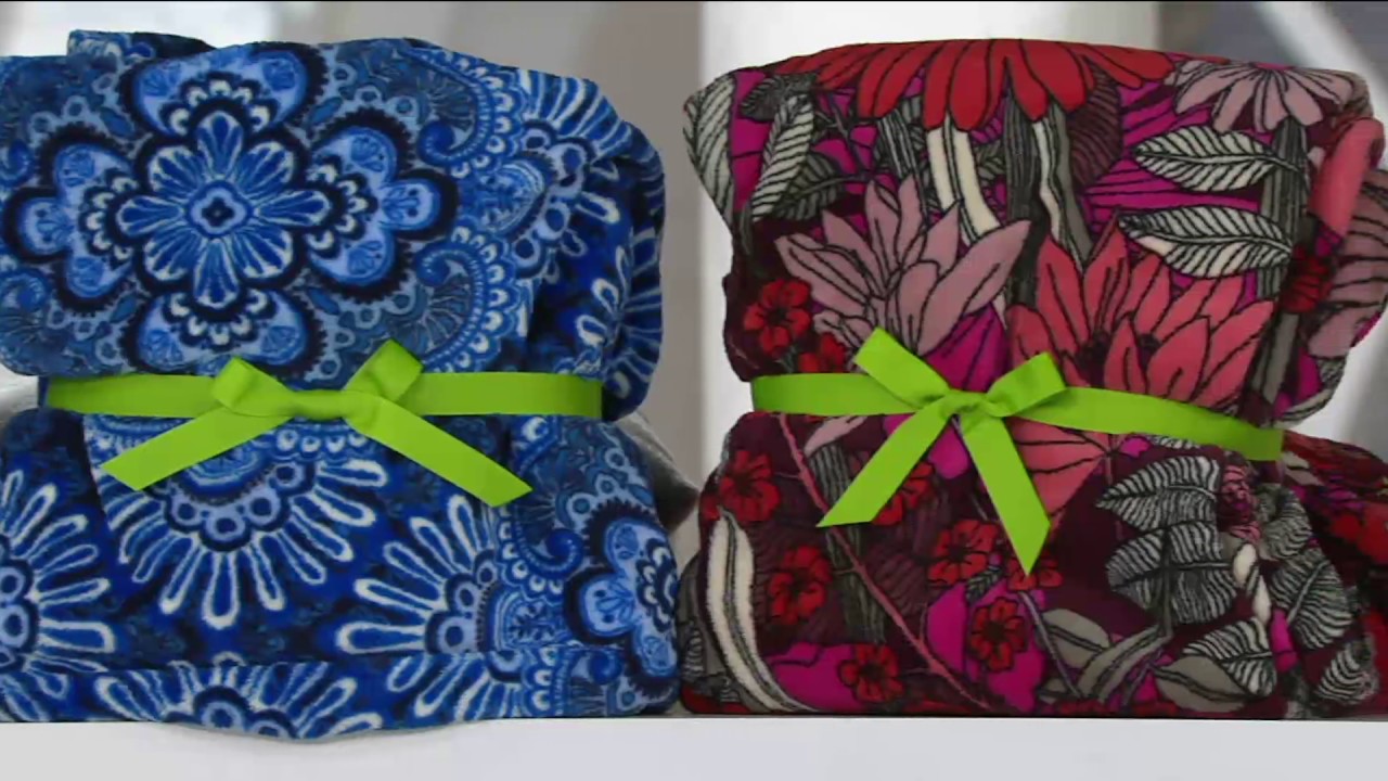 Vera Bradley Signature Print Throw Blanket on QVC
