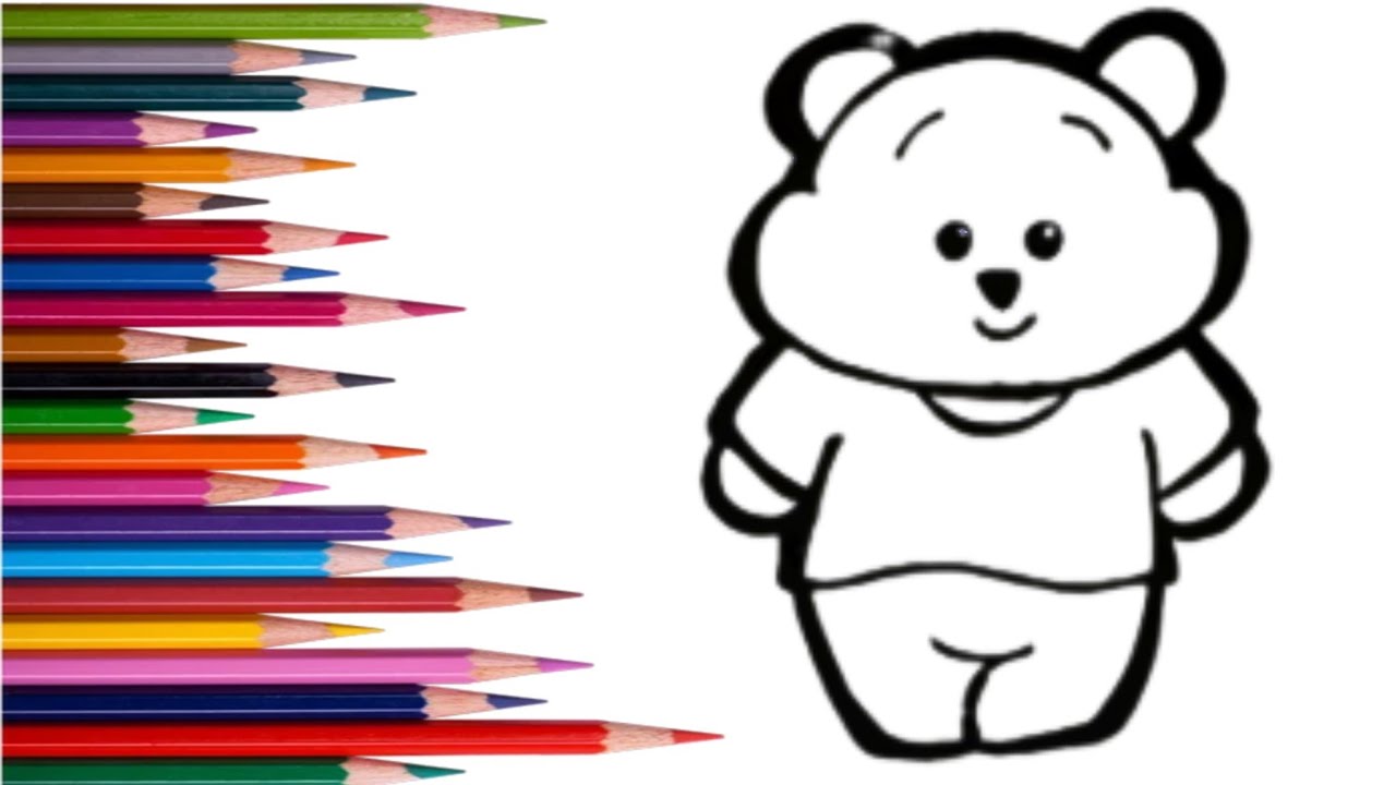 Cute Winnie the Pooh Drawing for Kids | Easy Step by Step Cartoon Drawing Tutorial
