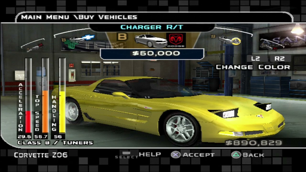 Midnight Club 3 - DUB Edition Remix (PS2/PCSX2) All Cars List Gameplay