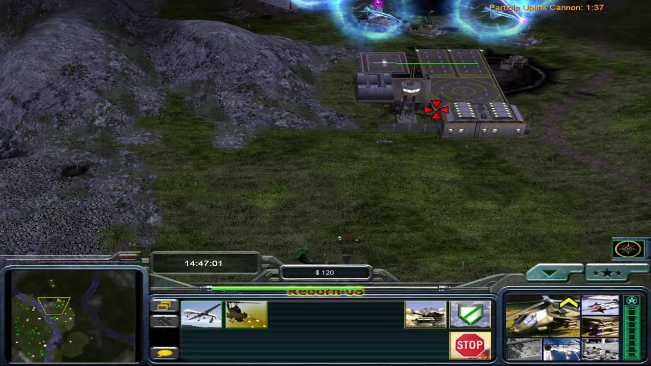 USA Air Force နဲ့ 1 vs 2  Hard Enemy ဆွဲမယ် ( Generals : Zero Hour )