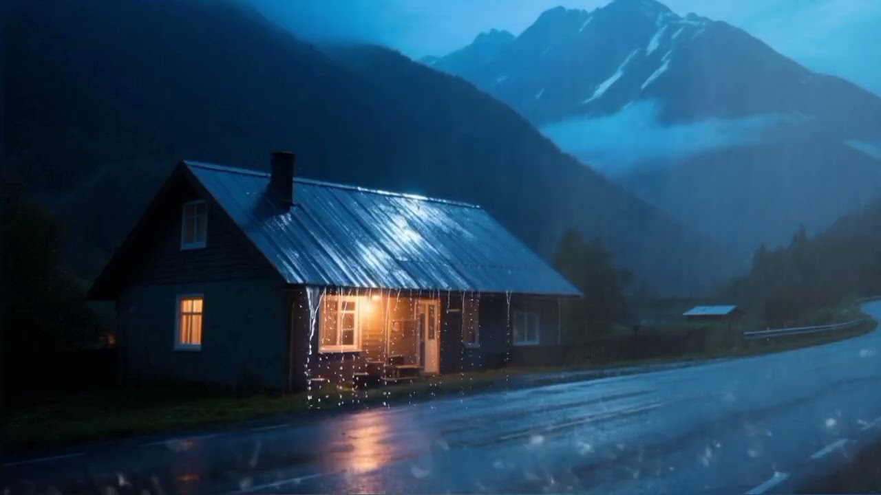 Goodbye Insomnia Tonight with Heavy Rain Sounds for Deep Sleep and Calm Mind
