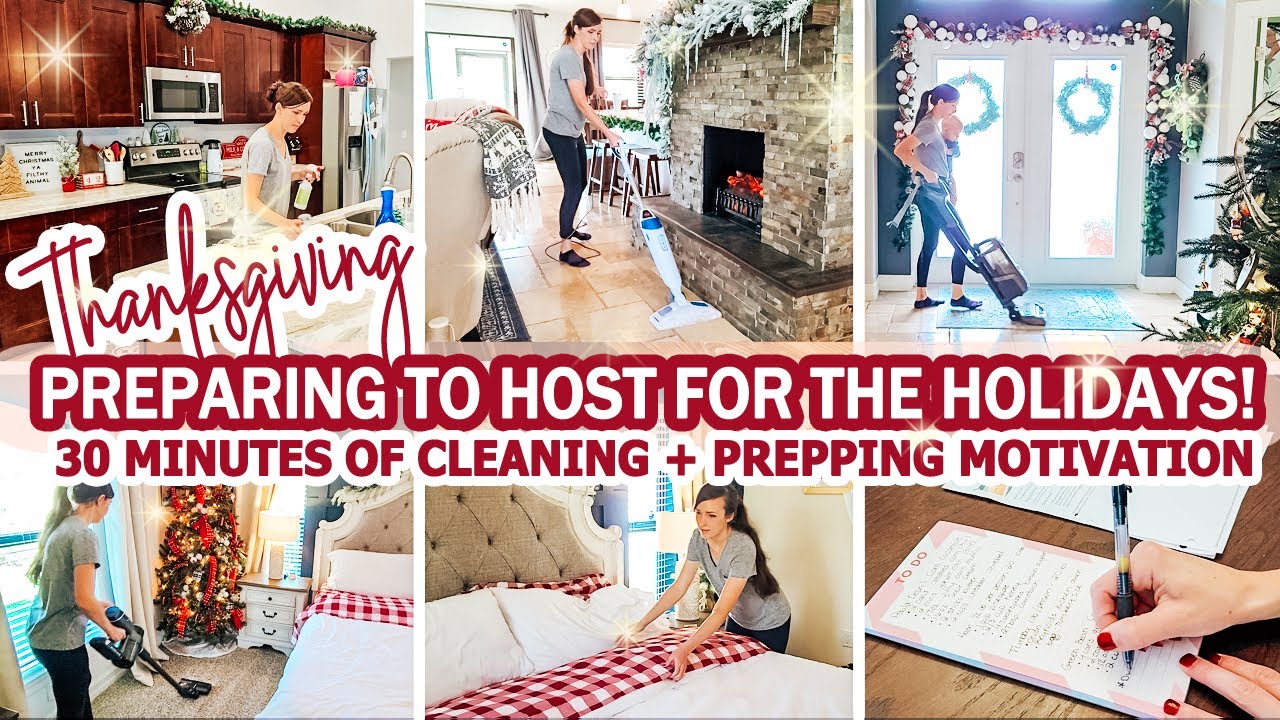 *NEW* THANKSGIVING CLEANING + PREPPING MOTIVATION | PREPARE TO HOST FOR THE HOLIDAYS WITH ME