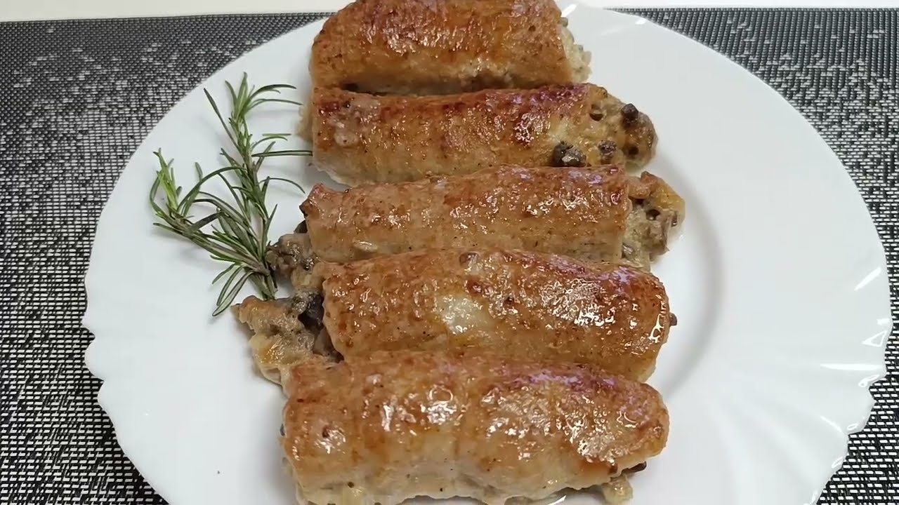 Мясные рулетики с сыром и грибами — готовлю на каждый праздник. Эти рулетики улетают первыми!