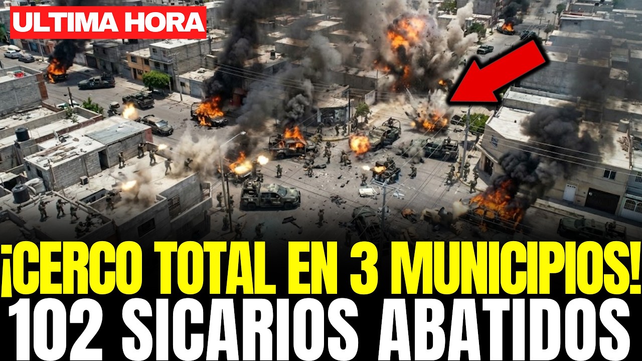 CERCO TOTAL en 3 MUNICIPIOS DEJA 102 SICARIOS ABATIDOS en 48 HORAS