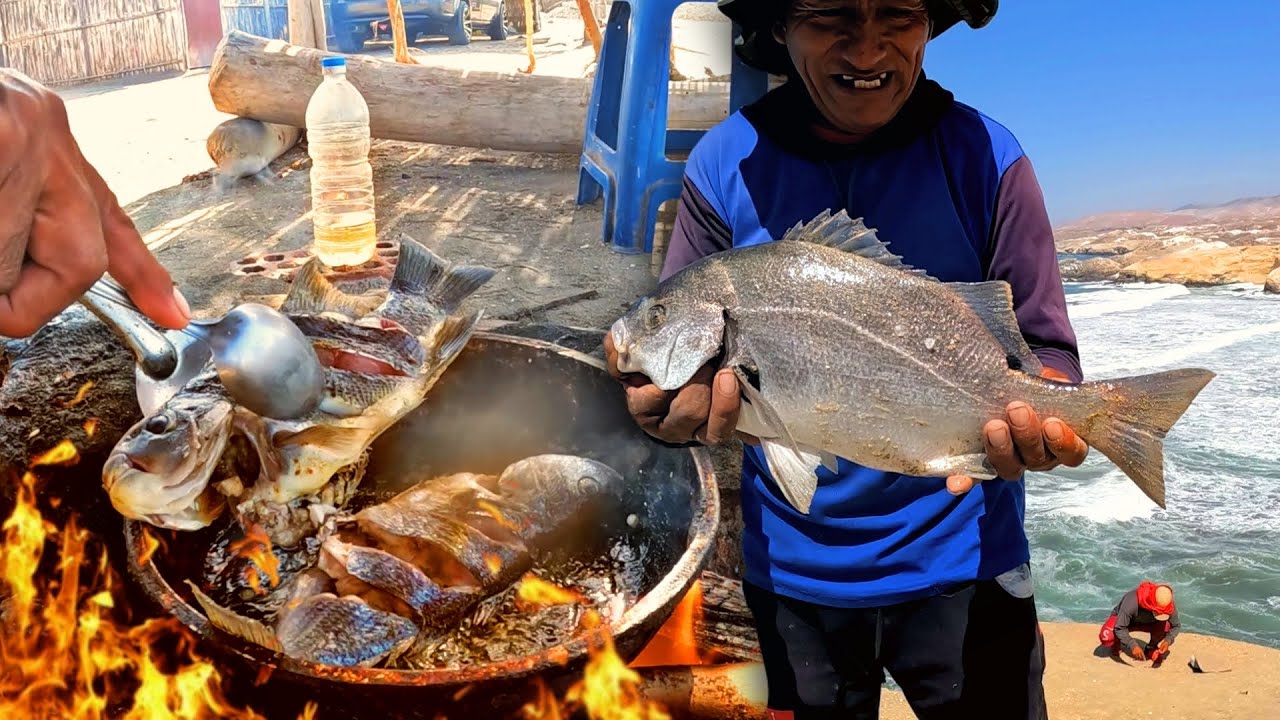 Increíble Captura de Chita que tubo mi Viejito y Fritanga en la playa