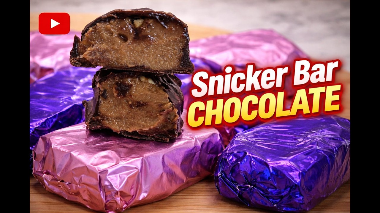 Snicker Bar Chocolate | Homemade Snicker Bars | Caramel Filled Chocolate Bar Recipe | Peanut Bars |