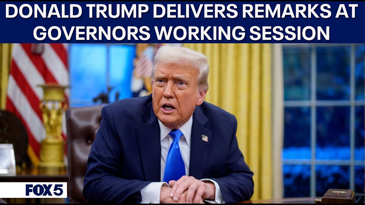 President Donald Trump speaks at Governor's Working Session