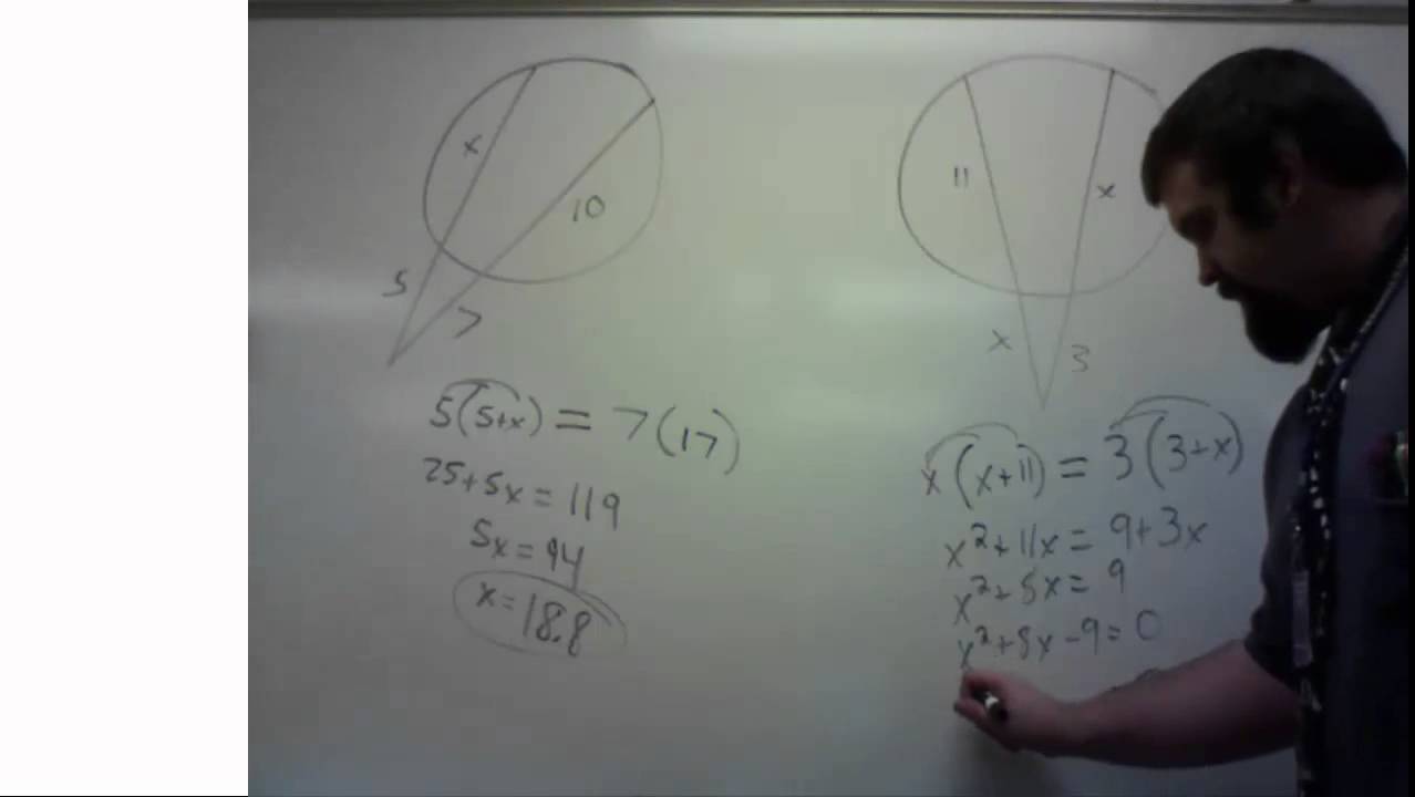 10.6 Find Segment Lengths in Circles