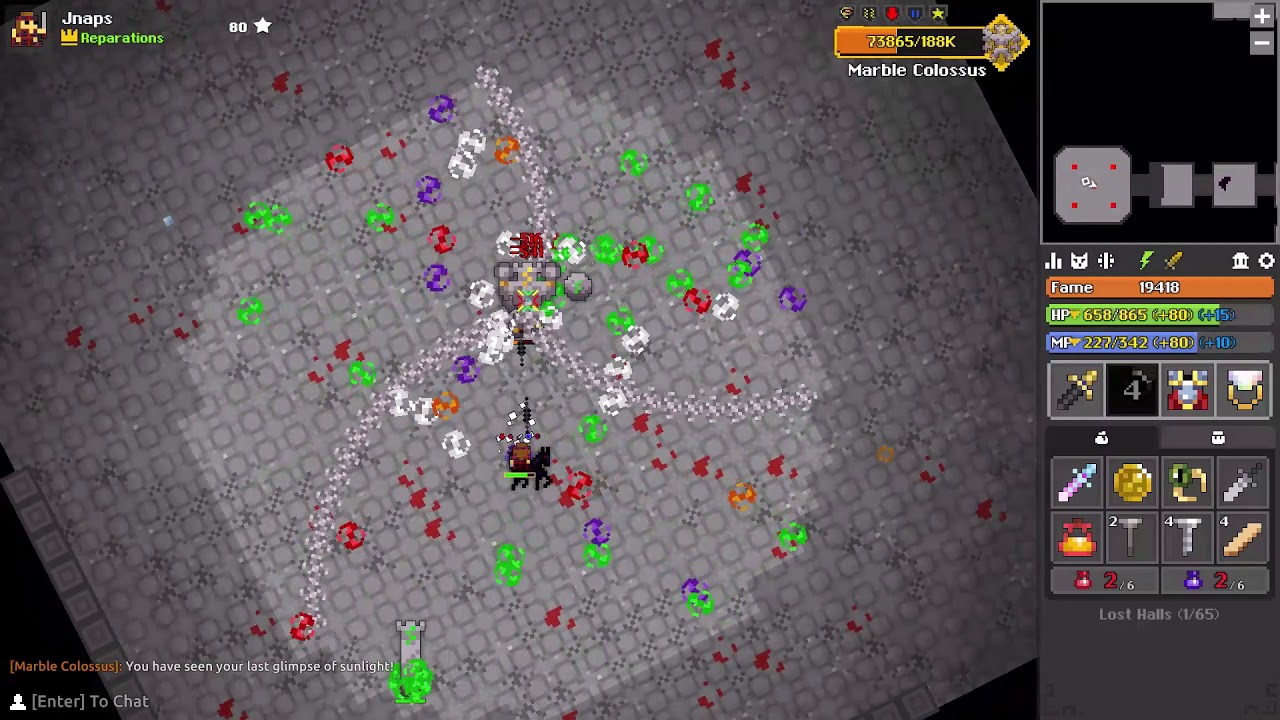 RotMG: Quick Rush + Solo Lost Halls (Paladin)