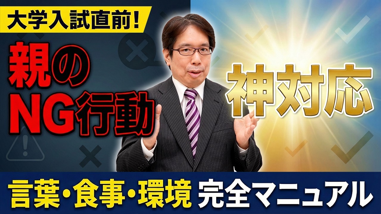 【大学入試直前】親がやると「落ちる」NG行動と、合格する家庭の「神対応」３選