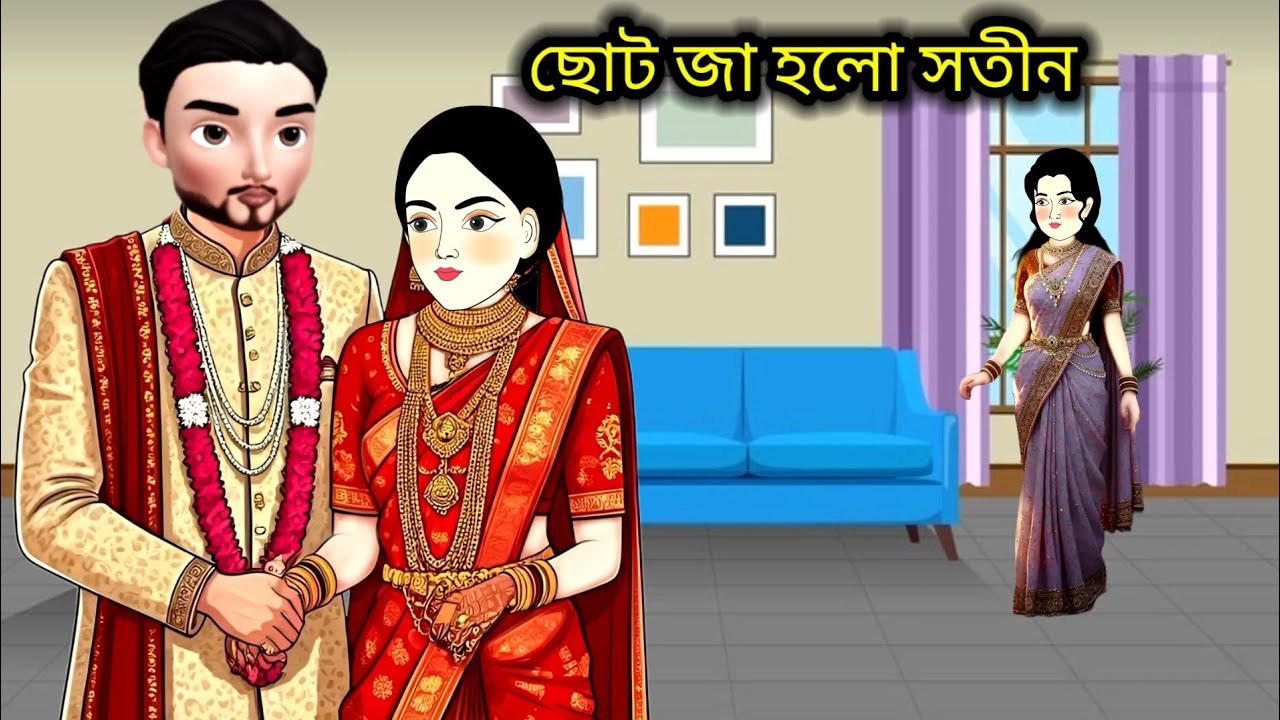ছোট জা হলো সতিন।।bangla new cartoon।। rupkothargolpo।। animation video