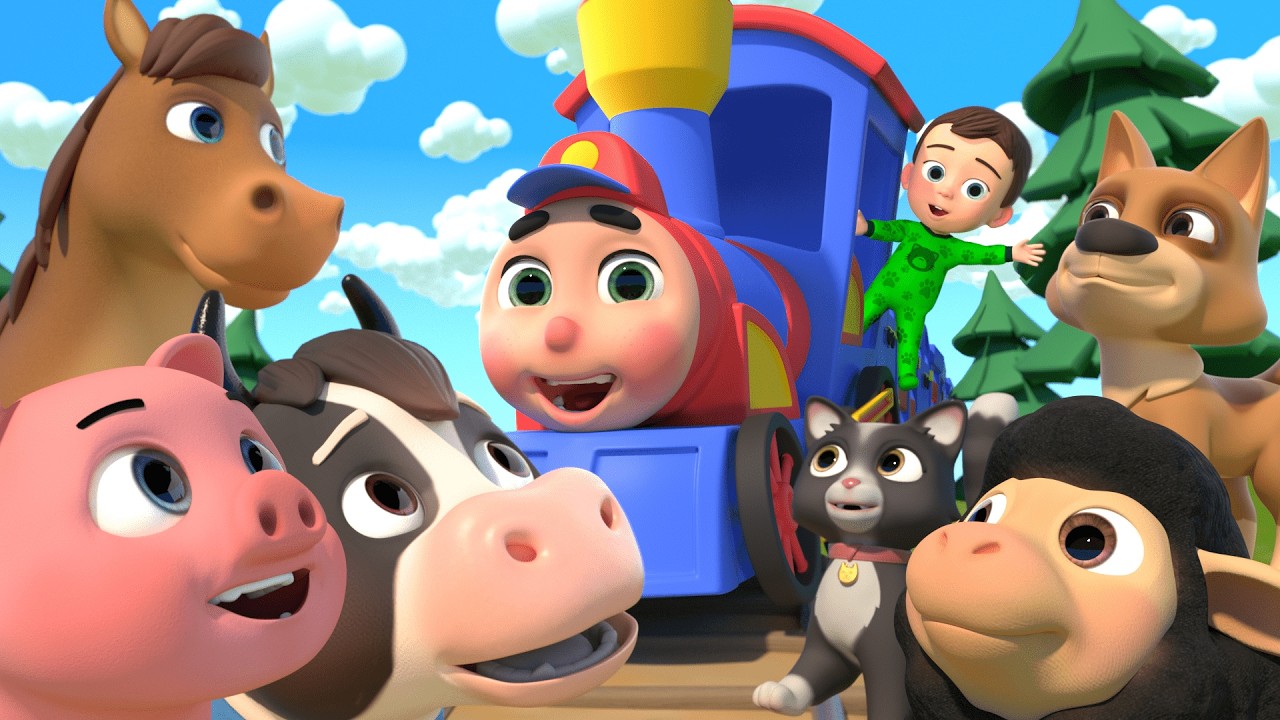 Choo-Choo Train Song | Lalafun Animal Nursery Rhymes & Kids Songs