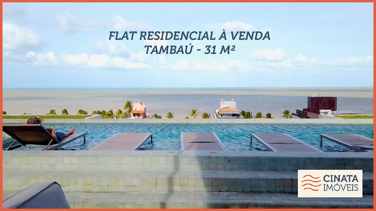 Flat em Tambaú à venda com 31 m² , Holandas Prime, R$ 550 mil