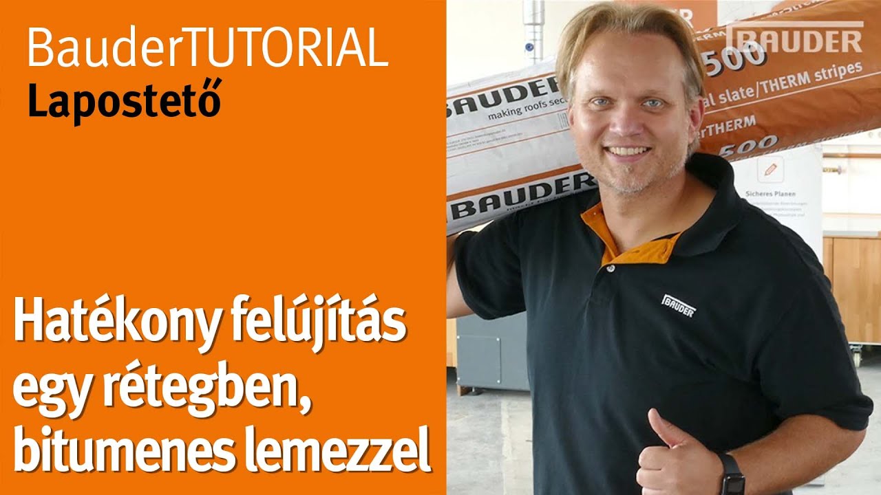 LAPOSTETŐ felújítás egy rétegben, BITUMENES lemezzel! | BauderTUTORIAL Lapostető
