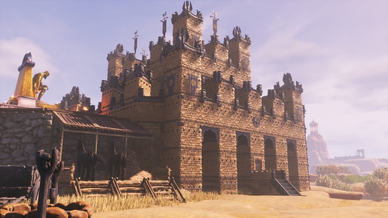 HOW TO BUILD A FUNCTIONAL DESERT CASTLE - CONAN EXILES isle of siptah