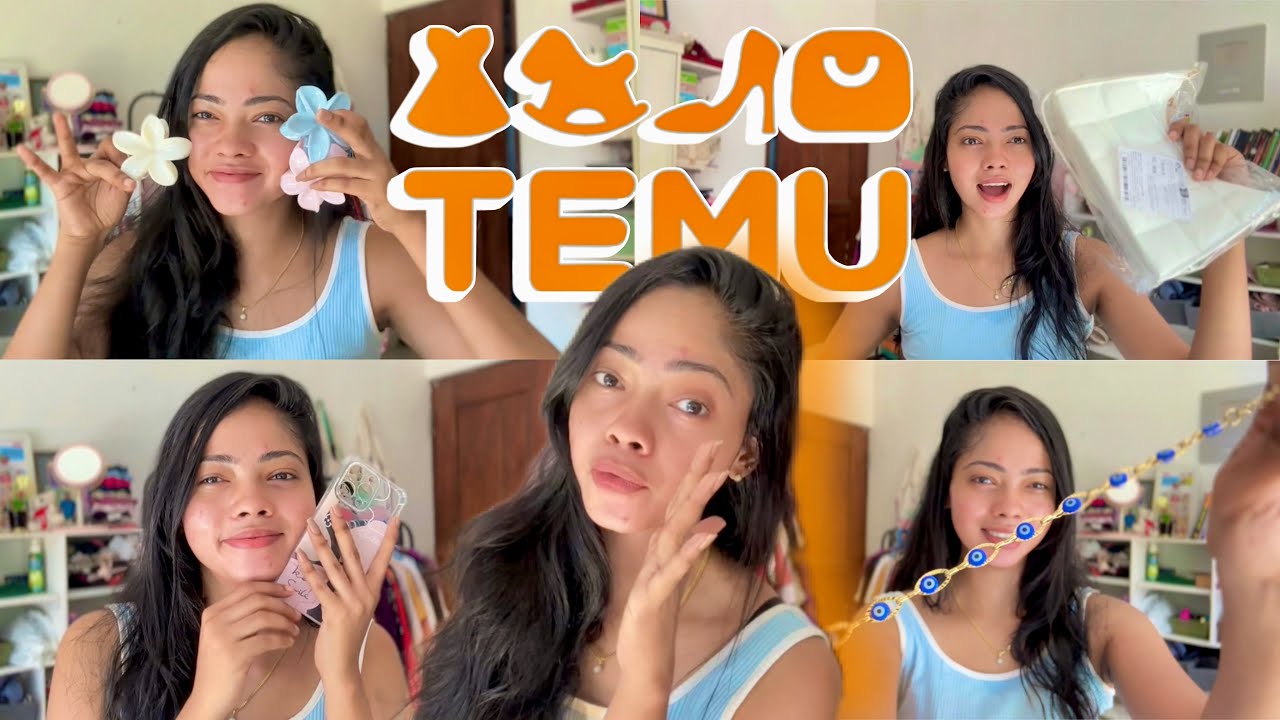 මගේ FIRST TEMU ORDER එක 🧡🤭 | මං මොනවද ගත්තේ? රු.5000ට item 11ක් 😱 #unboxing #temu