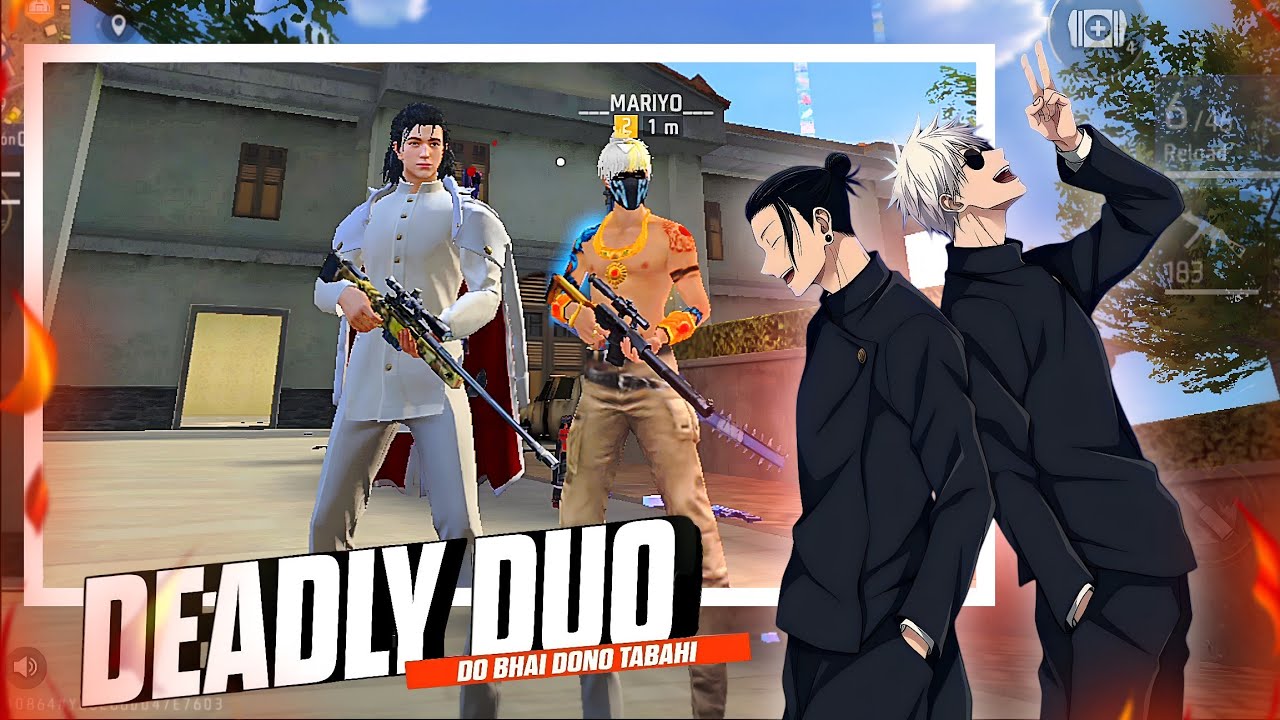 Deadly duo In Br 🤯 Free Fire Max Gameplay 🔥 Incredible Match 🎯 #trending #freefire #deadlyduo #games