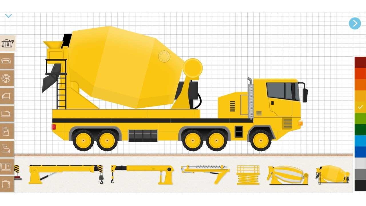 Labo Truk Konstruksi | Bangun Pengaduk Semen Kuning