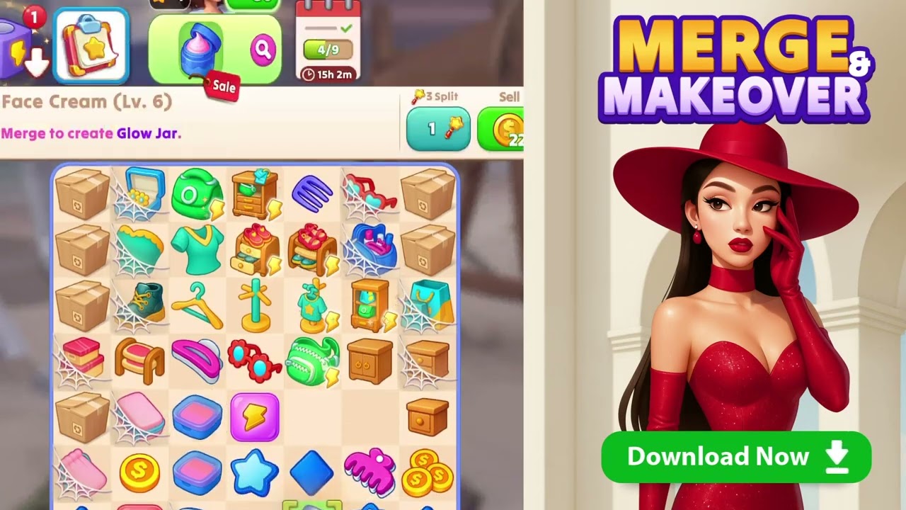 Видео геймплея Merge Makeover 4 #MergeMakeover #MakeoverGame #MergeGame