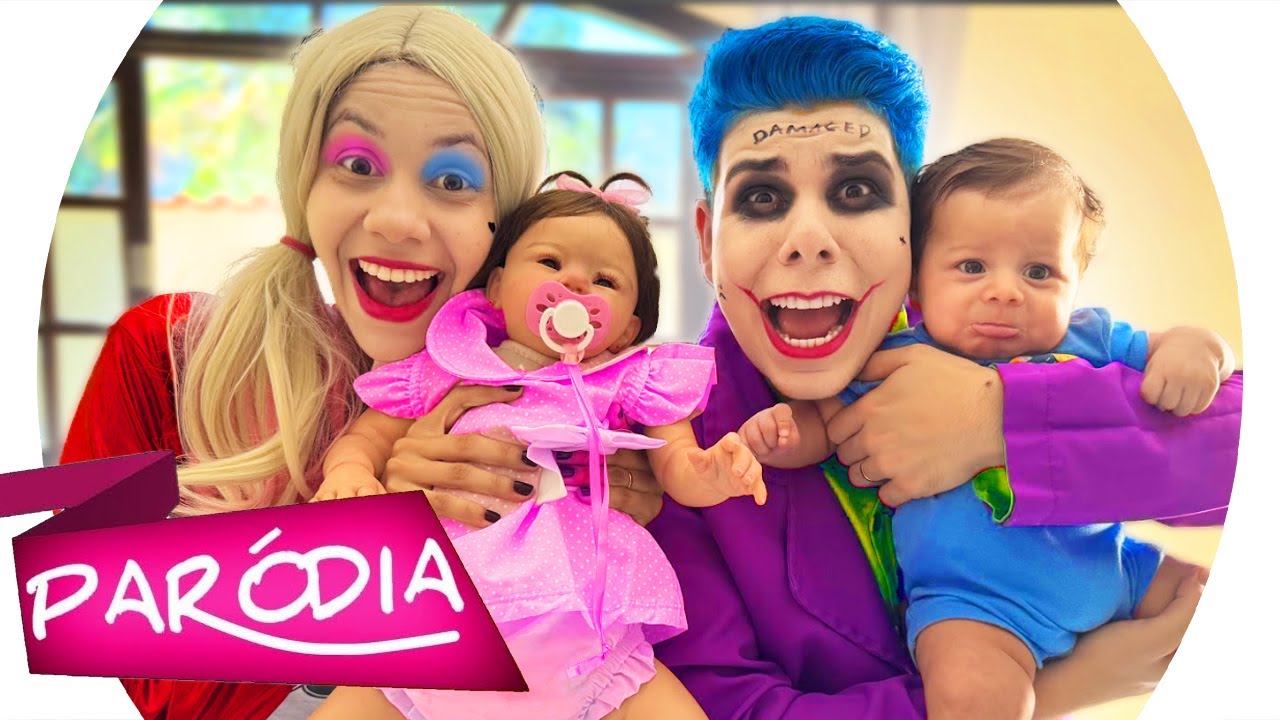 (PAR&Oacute;DIA) MAIS UM BEB&Ecirc; CORINGA E ARLEQUINA | N&Atilde;O ERA LOVE -  Luan Pereira, Grelo & MC tuto