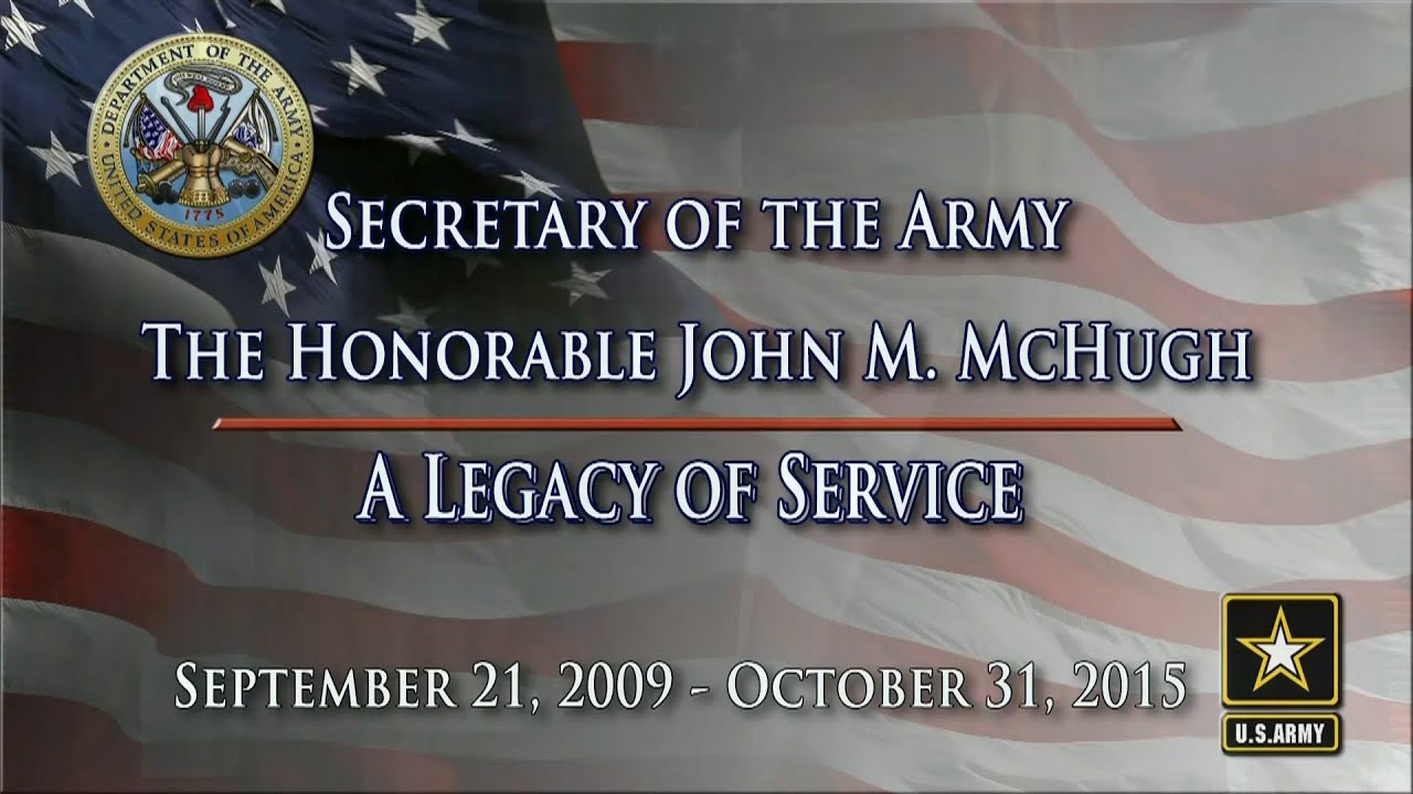 Secretary John M. McHugh's Farewell Video