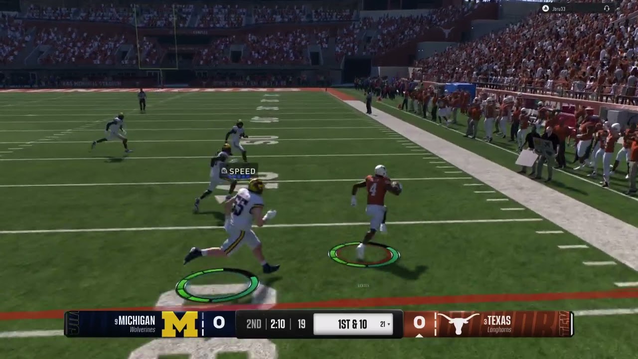 Gifted0prez vs Jbru33 Online Matchup CFB25