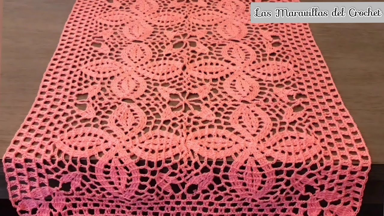 CAMINO de MESA a CROCHET con FLORES elegantes