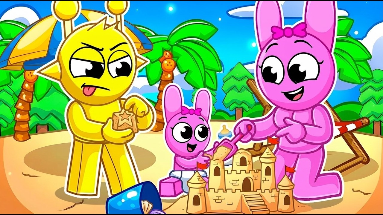 SPRUNKI FAMILY Has a BEACH DAY in Roblox! (Incredibox Sprunki)