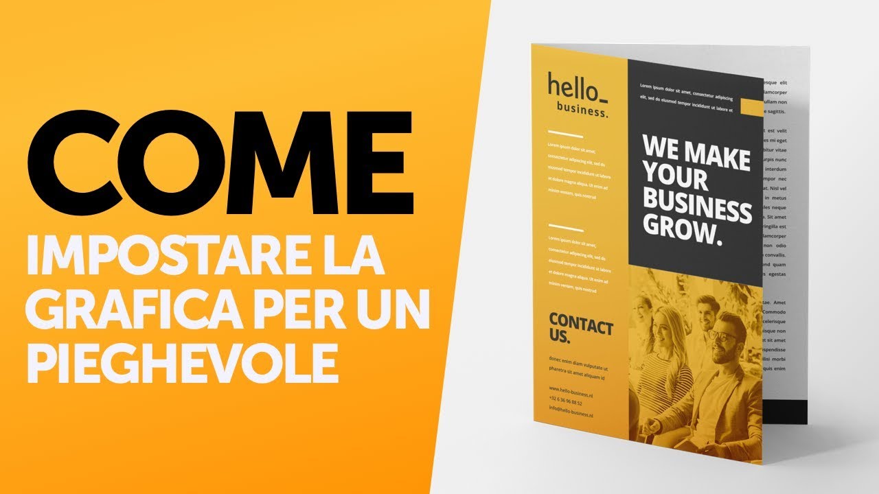 Come impostare la grafica per un pieghevole (cosa va messo in ogni sezione)