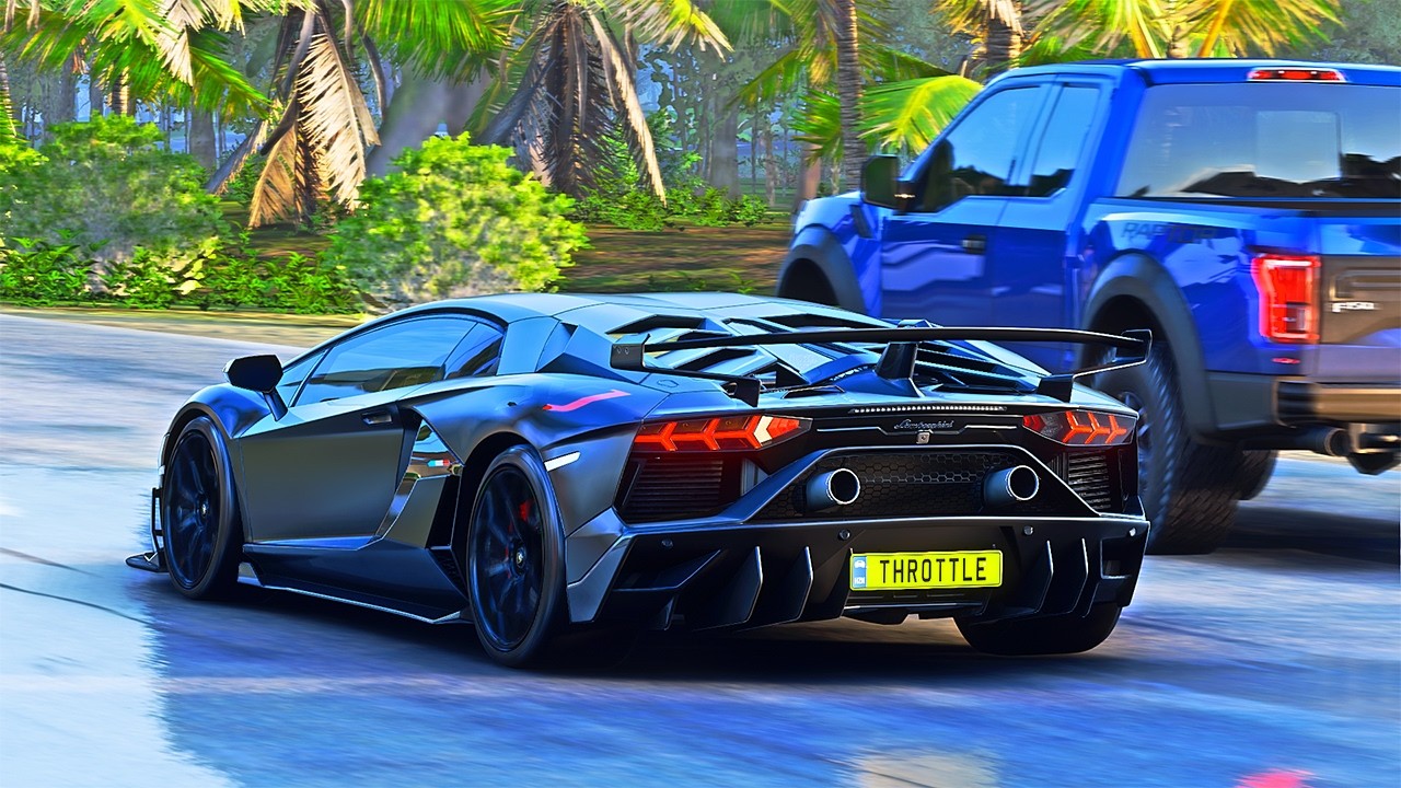 1200 HP Lamborghini Aventador VS Ferrari F355 Hot Wheel Race Forza Horizon 5 Logitech G29 gameplay 