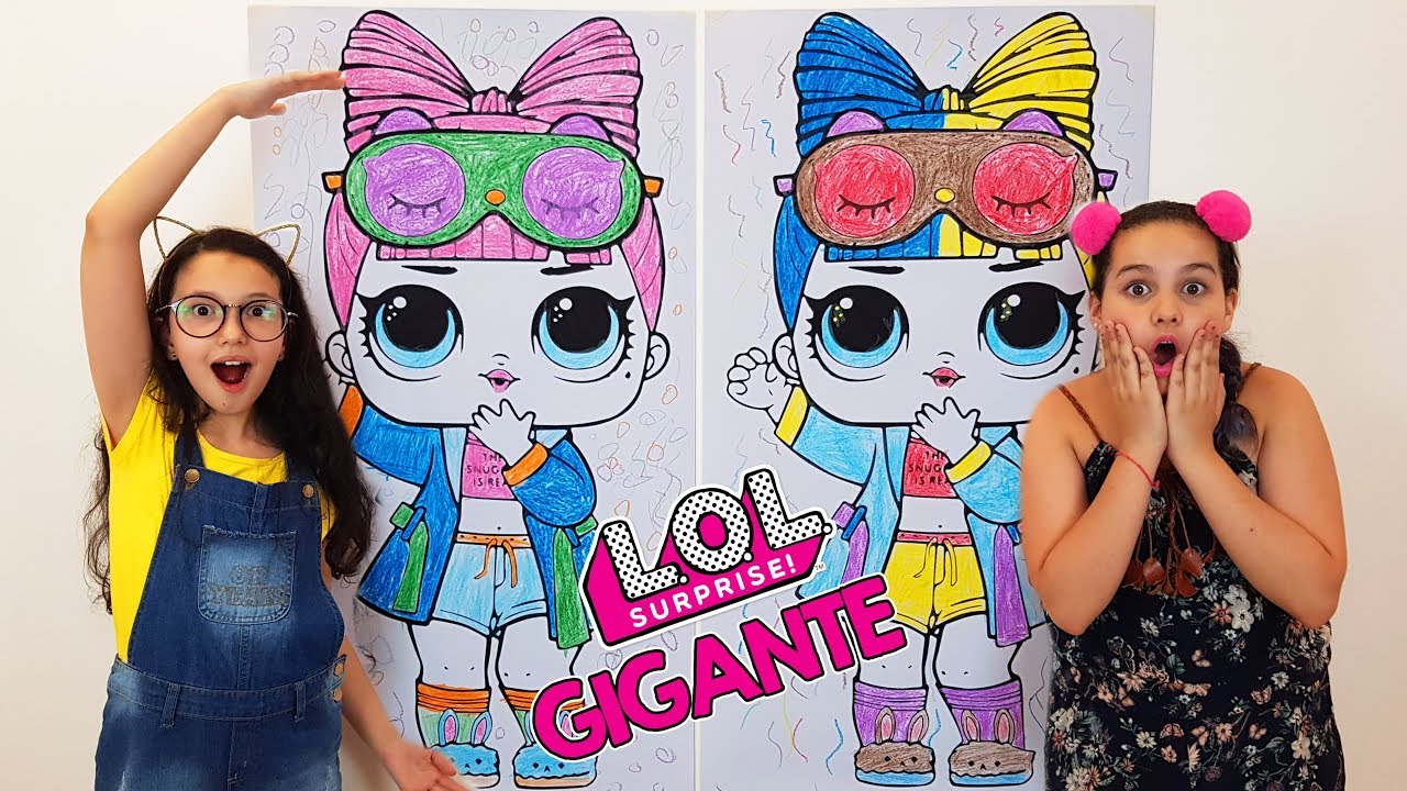 DESAFIO COLORINDO COM 3 CORES LOL GIGANTE (GIANT 3 MARKER CHALLENGE) | Luluca
