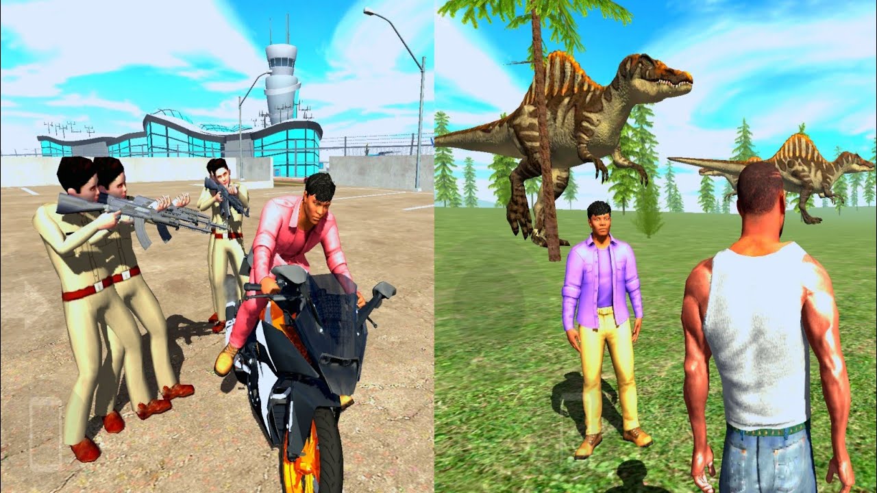 The 👮‍♂️Police Released A Few In Jurassic Park  | Jurassic Park 🦕 | Indian Bike Driving 3D
