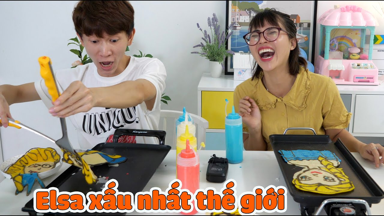 Thử Thách Vẽ Bánh Pancake Elsa