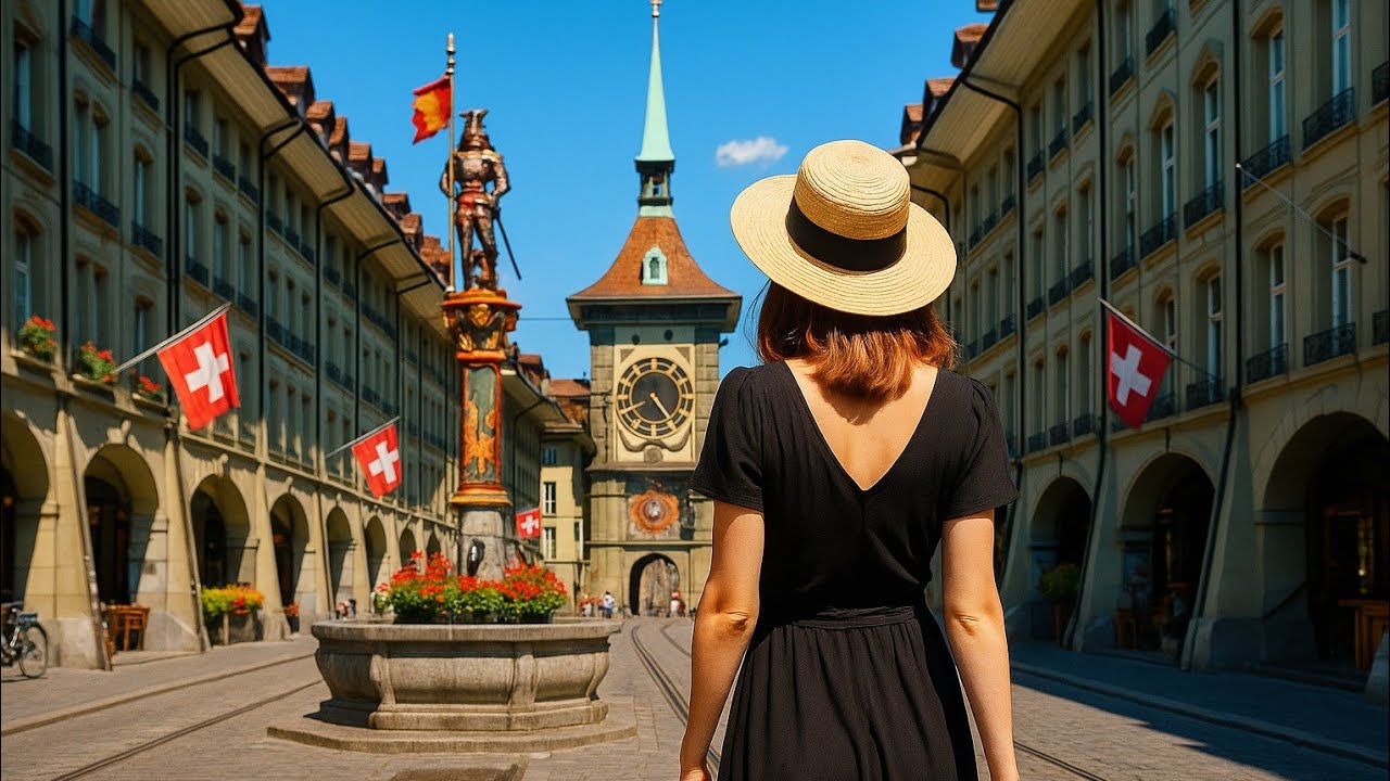Bern, Switzerland in [4k]: A slow spring day in Switzerland's heart