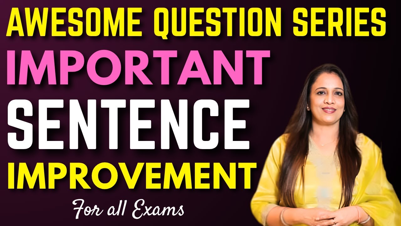 Important Sentence Improvement For All Exams | Awesome Question Series | English With Rani Ma'am