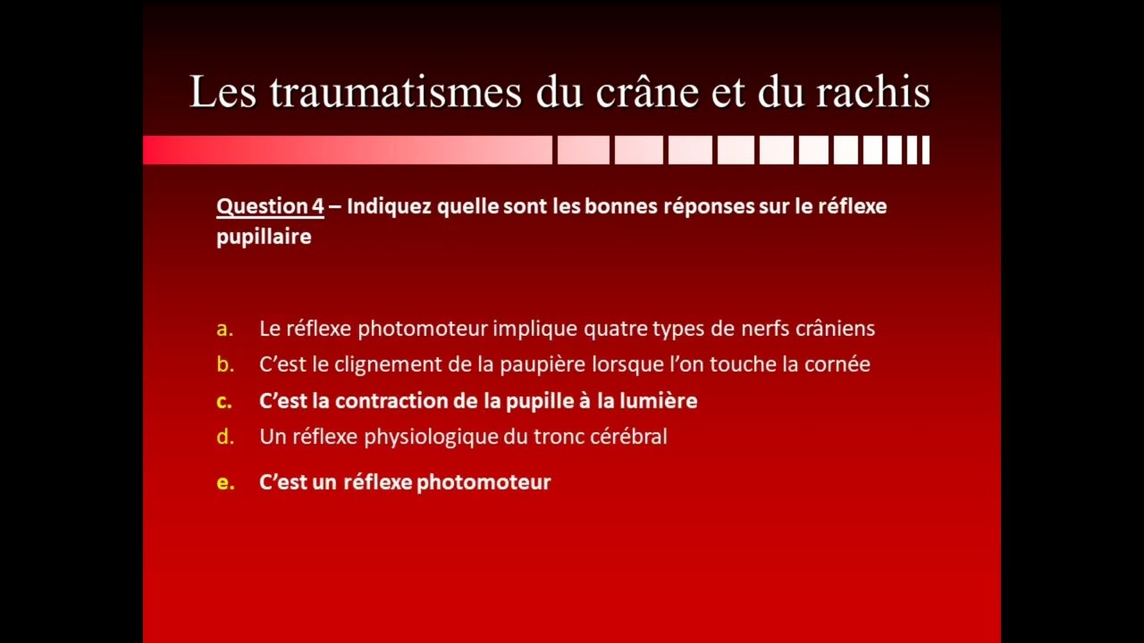 UE 2.4 Semestre 1 Processus traumatiques - QCM de révision 2/3