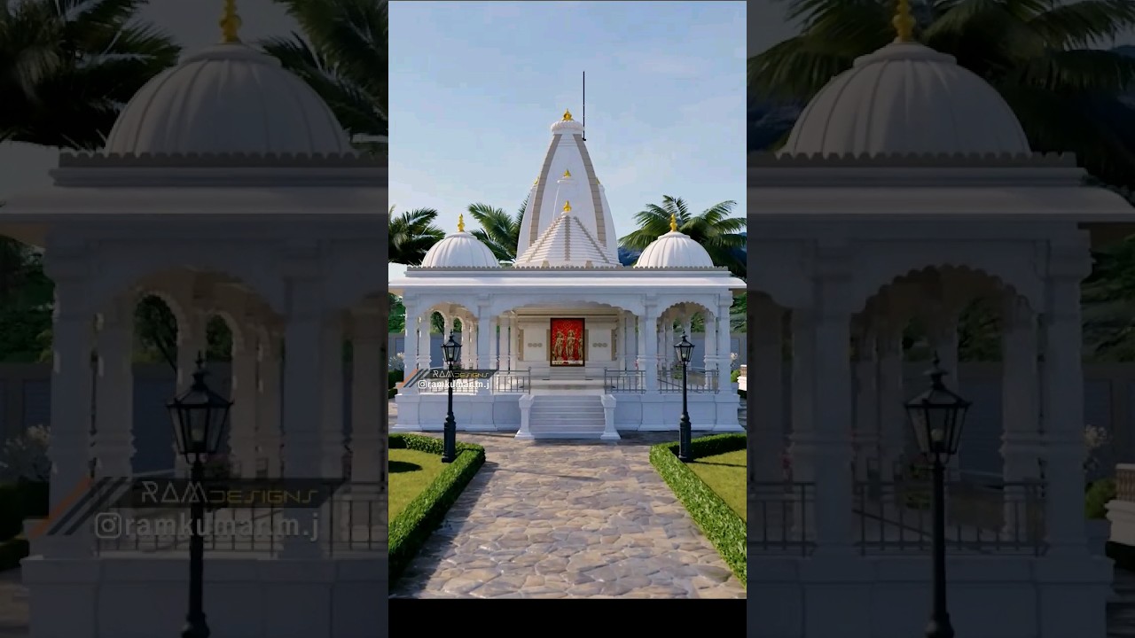 Ram Mandir Animation | Temple Design | Hanuman Temple | #Mandir Design | Temple 3D #temple