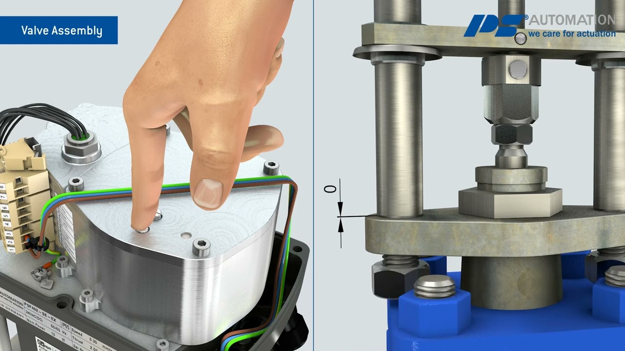 Explosion-Proof Linear Actuator PSF-EX: Valve Assembly, DIP Switches Settings, Commissioning