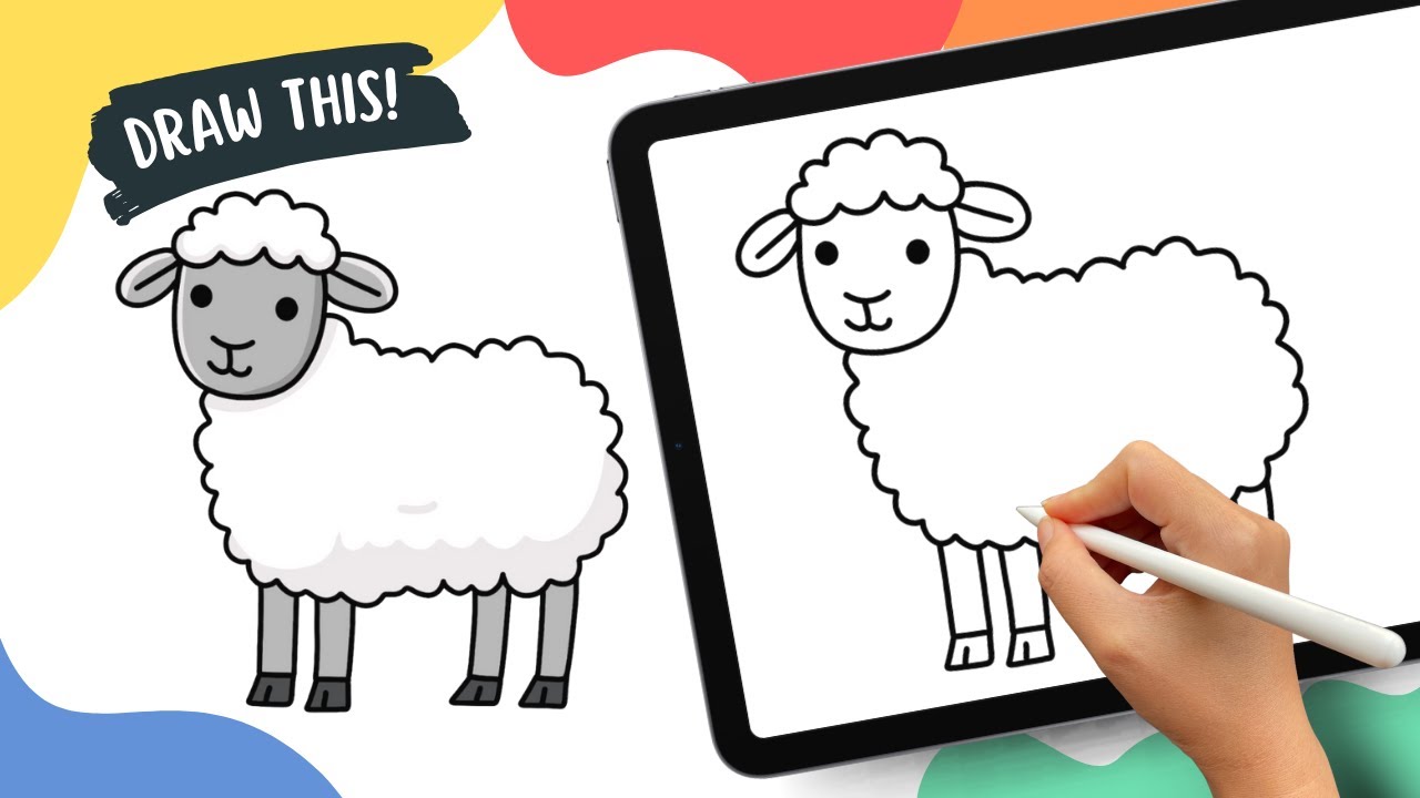 Sheep – Easy Cartoon Drawing Tutorial