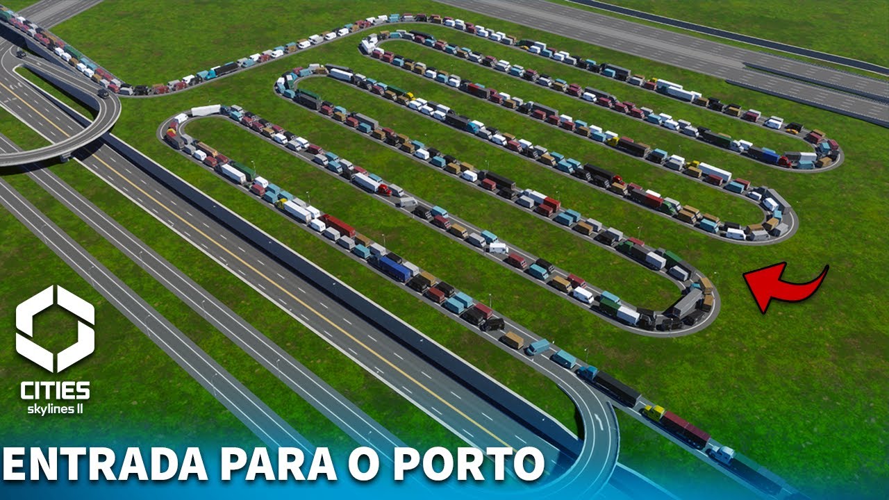#69 | CIRCUITO DE ENTRADA PORTUÁRIA LOTADA! [Cities: Skylines 2]