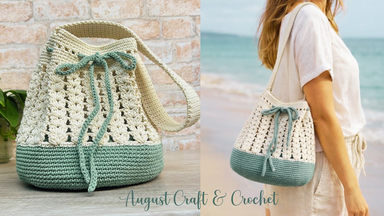 Easy Crochet Drawstring Bag Tutorial | Beginner Friendly.