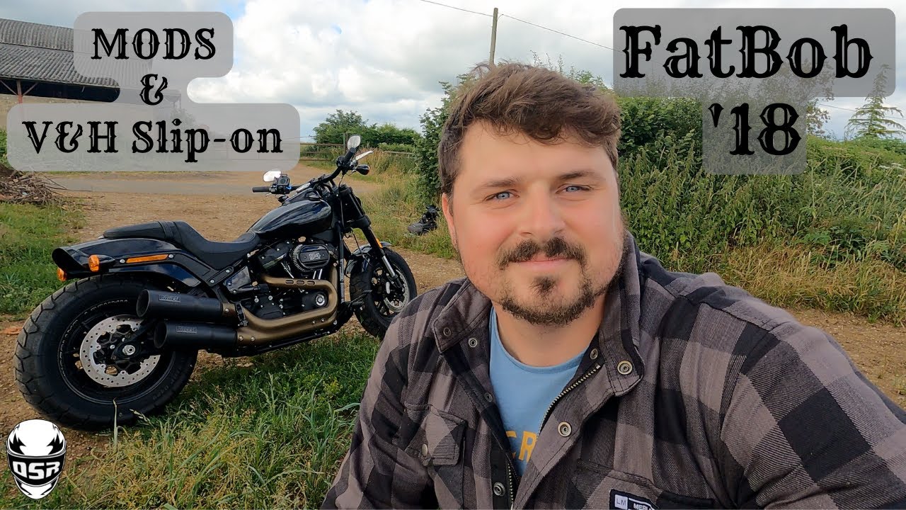 Walk around 2018 Harley Davidson Fatbob FXFBS with Vance and Hines Slip-on sound test | 4K