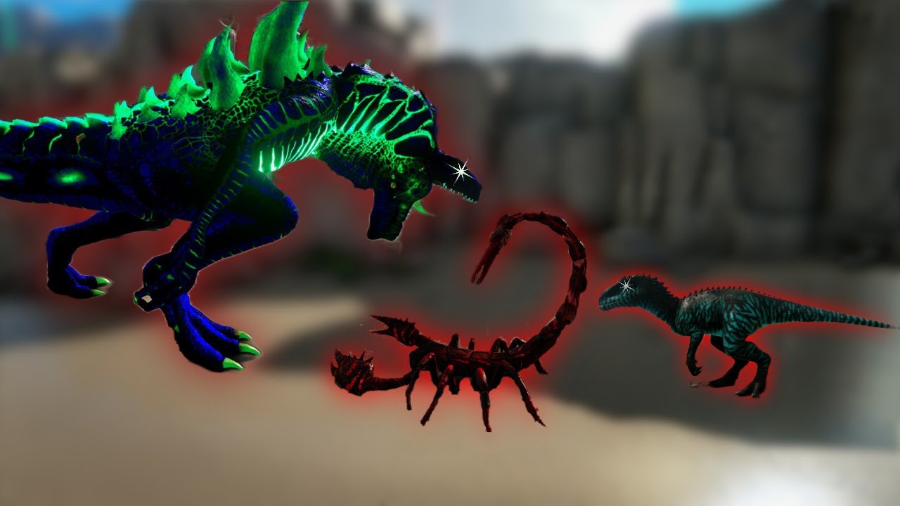 Salvei o Blue godzilla do gigantesco Red Scorpion !!