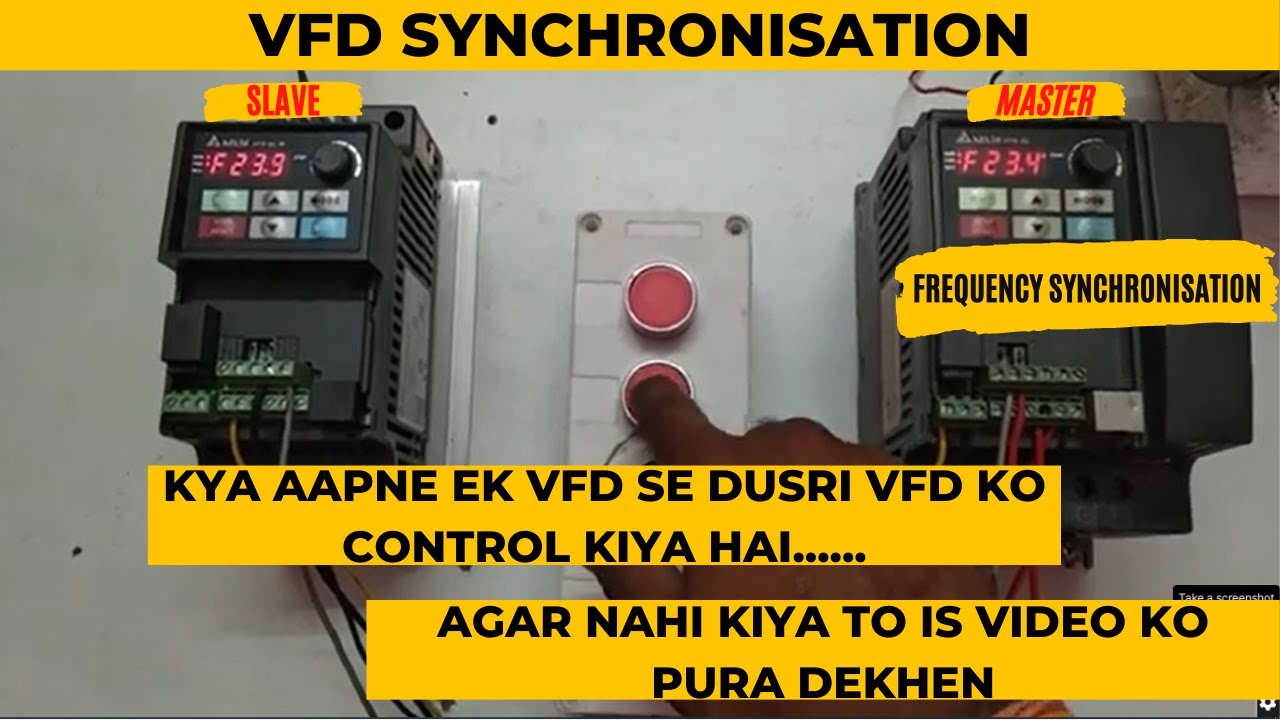 VFD SYNCHRONIZATION(VFD se VFD control)|How to synchronize VFD